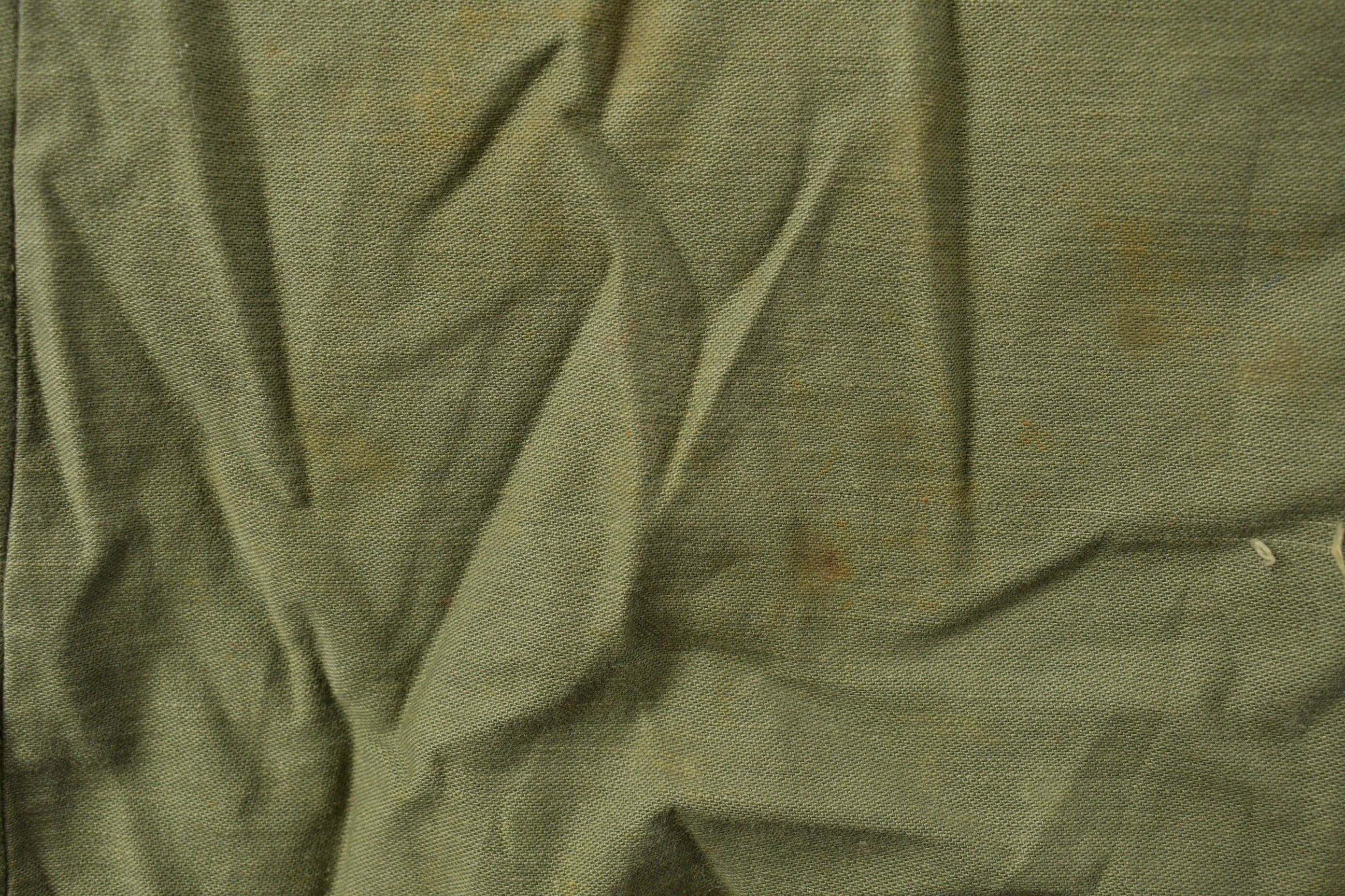 Vintage 1970s Army Military Green Button Up Shirt
