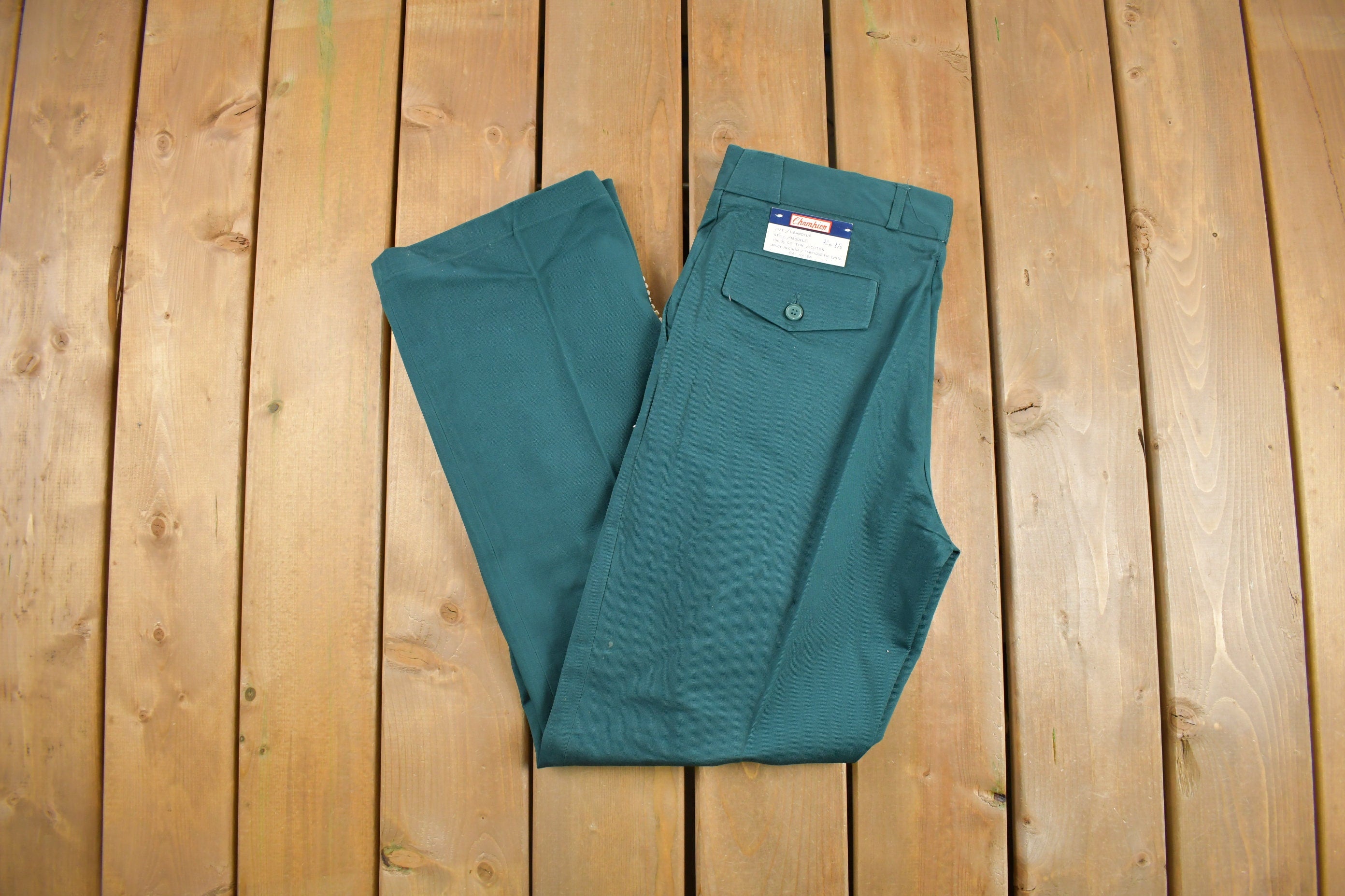 Deadstock Vintage 1960s Champion Pleated Trousers Size 31 x 32