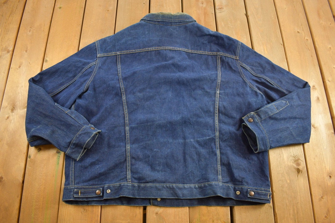 Vintage 1980s GWG Western Denim Jean Jacket / Vintage Denim / Streetwear / Made in Canada / Fall Jacket / 80s Denim / Dark Wash