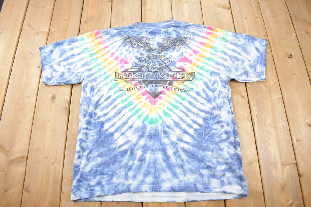 Vintage 1998 Myrtle Beach Bike Week Tie Dye T-Shirt