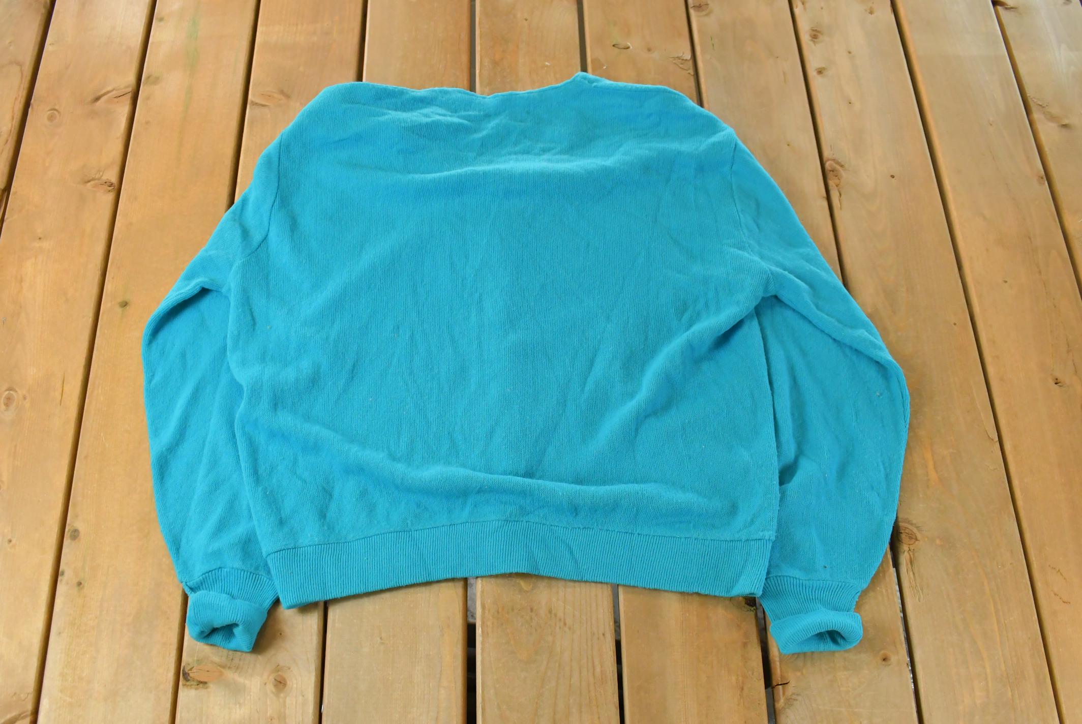 Vintage 1980s Izod Lacoste Knit Cardigan Sweater Men's XL