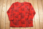 Vintage 1990s Cute Cardinal Graphic Fleece Crewneck Sweater