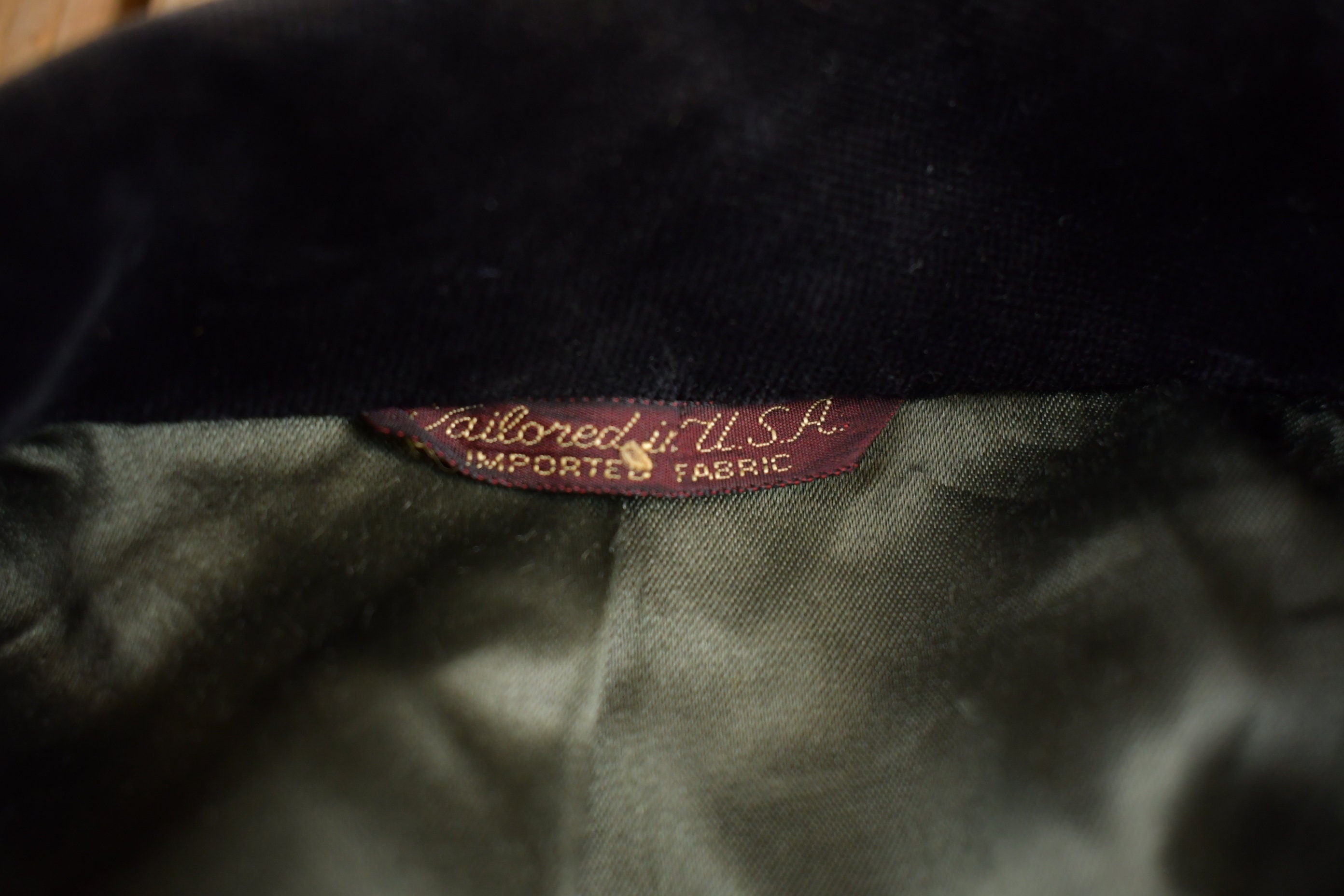 Vintage 1980s Cricketeer Herringbone Fur Collar Over Coat