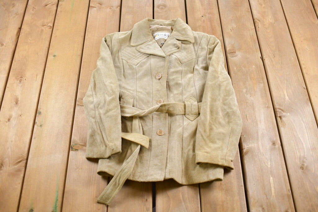 Vintage 1990s Le Soleil Suede Leather Jacket