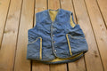 Vintage 1990s Denim Jean Sherpa Lined Vest