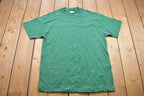 Vintage 1990s Hanes Blank Green T Shirt