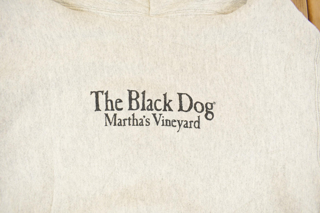 Vintage 1990s The Black Dog Marthas Vineyard Pro Weave Hoodie Men's Medium