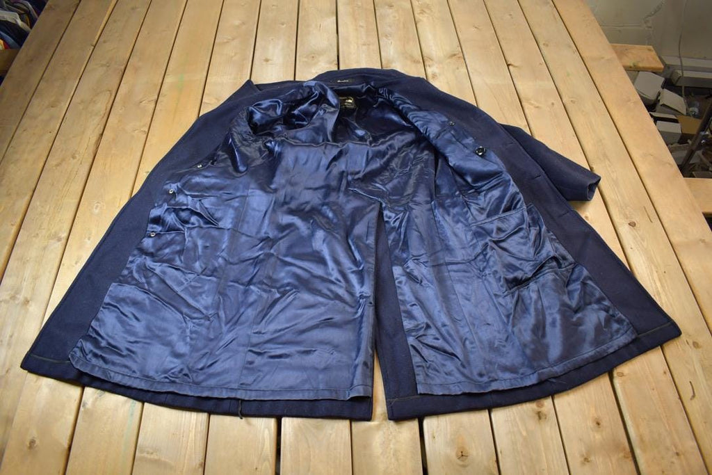 Vintage 1980s Promenade Wool Button Up Over Coat Made In USA