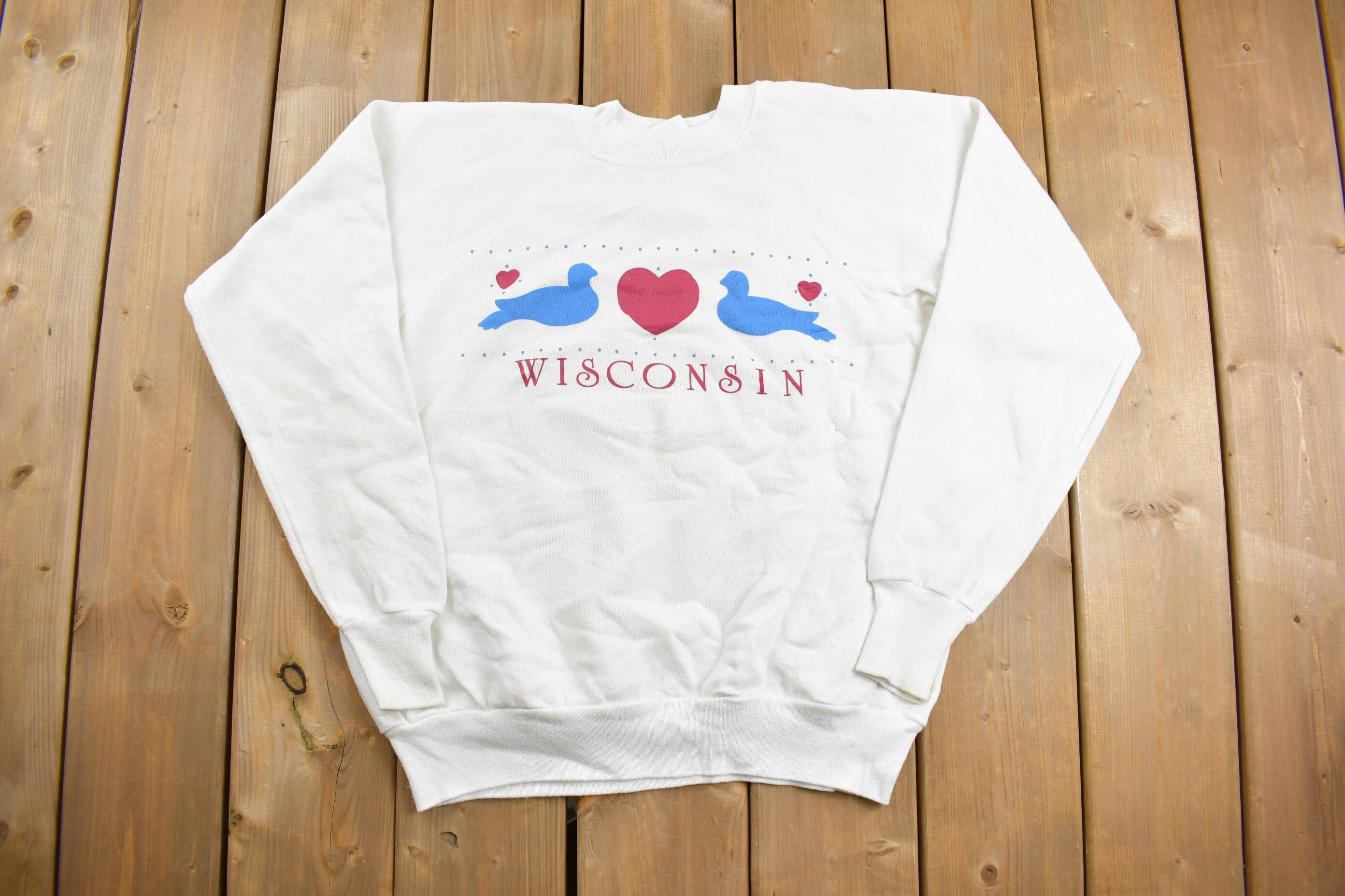 Vintage 1990s Pannill Cute Wisconsin Crewneck Sweatshirt
