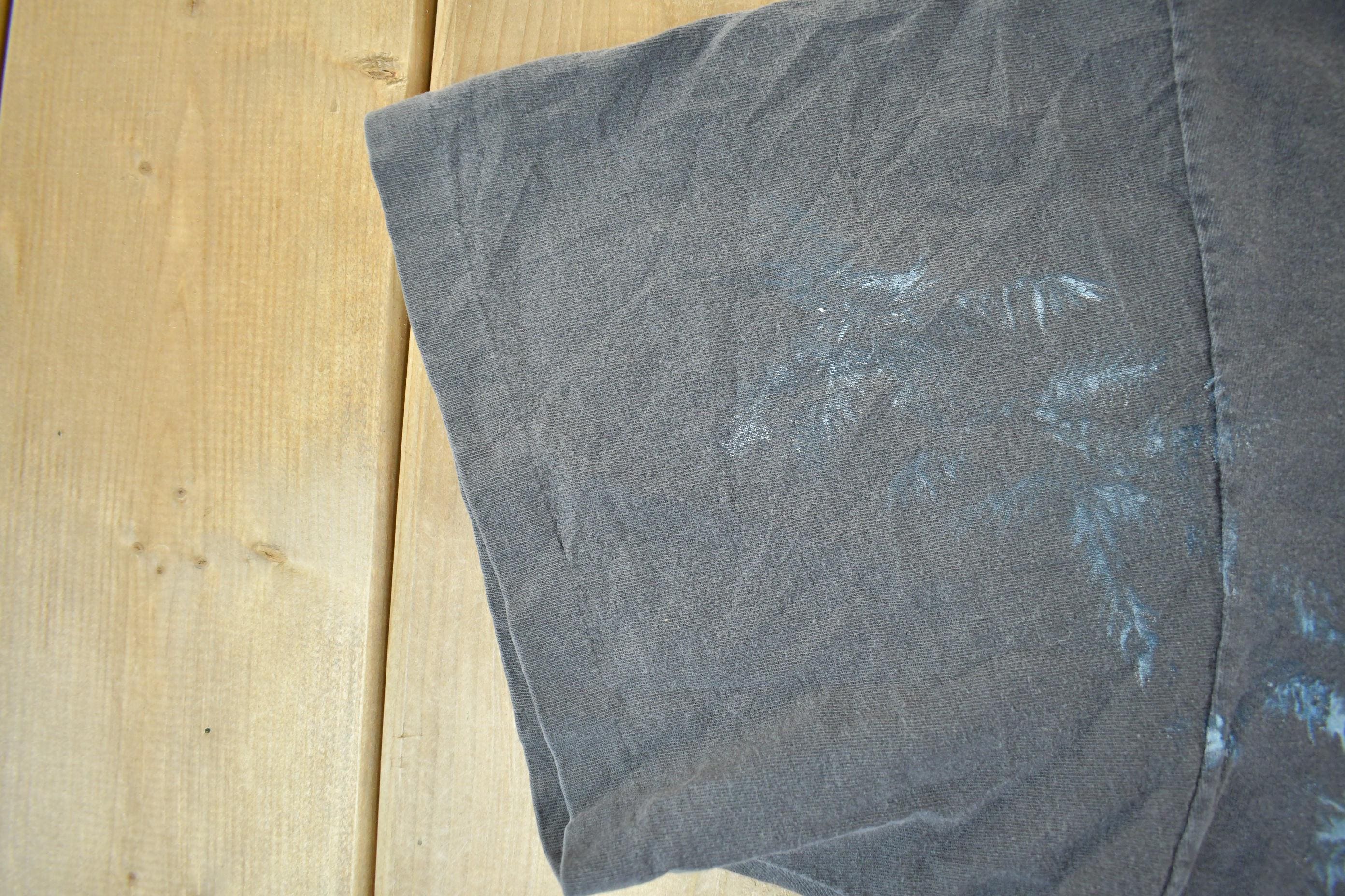 Vintage 1990s Wolf All Over Print Graphic T-Shirt Men's XL