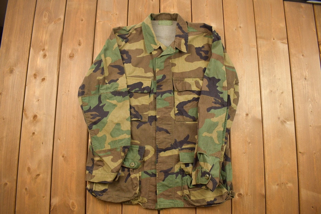 Vintage Military Button Up Shirt