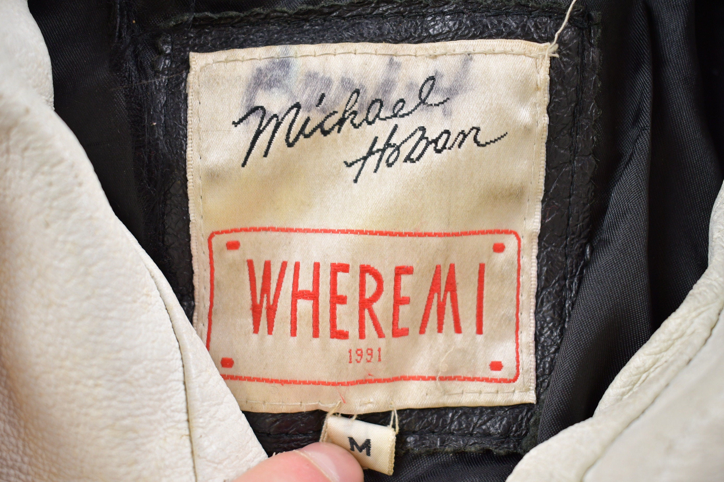 Vintage 1991 WHEREMI USA Leather Jacket