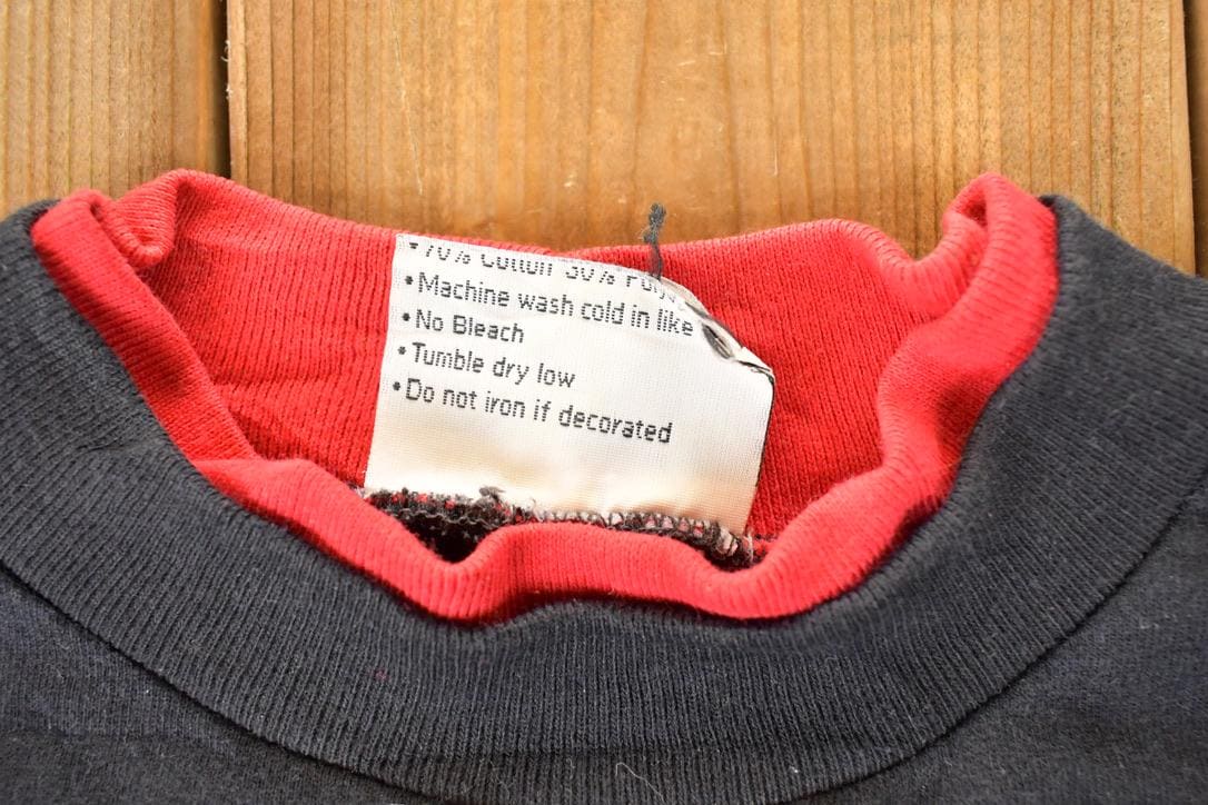 Vintage 1990s Artisans AOP Christmas Double Collar Crewneck Sweatshirt Men's M / Made In USA / 90s Cartoon XMAS Sweater