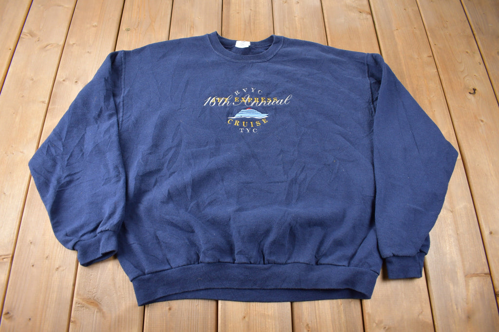 Vintage 1990s RVYC Jet Express Cruise Embroidered Souvenir Crewneck Sweatshirt