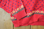 Vintage 1990s Northern Isles Christmas Knit Hand Embroidered Crewneck Sweater