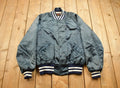 Vintage 1990s Dunbrooke Lake Mills Iowa Satin Bomber Jacket  Snap Button  Streetwear  Souvenir Jacket  Made In USA  Streetwear  Iowa