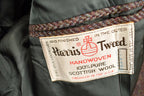 Vintage 1980s Di Benedetto Harris Tweed Houndstooth Wool Two Button Blazer Jacket