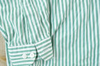 Vintage 1990s Lands End Striped Mint Button Up Shirt
