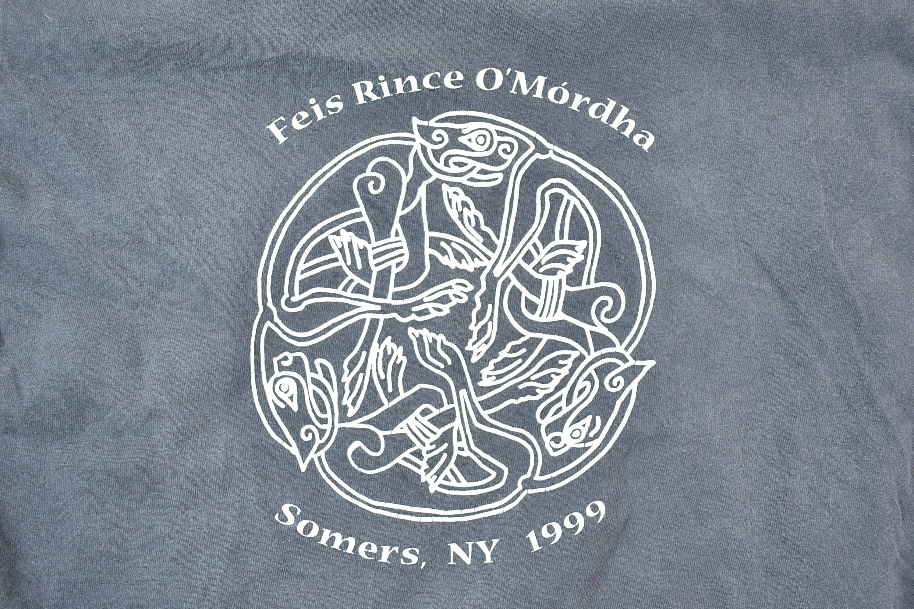 Vintage 1999 Feis Rince O Mordha Sommers New York Irish Souvenir T-Shirt