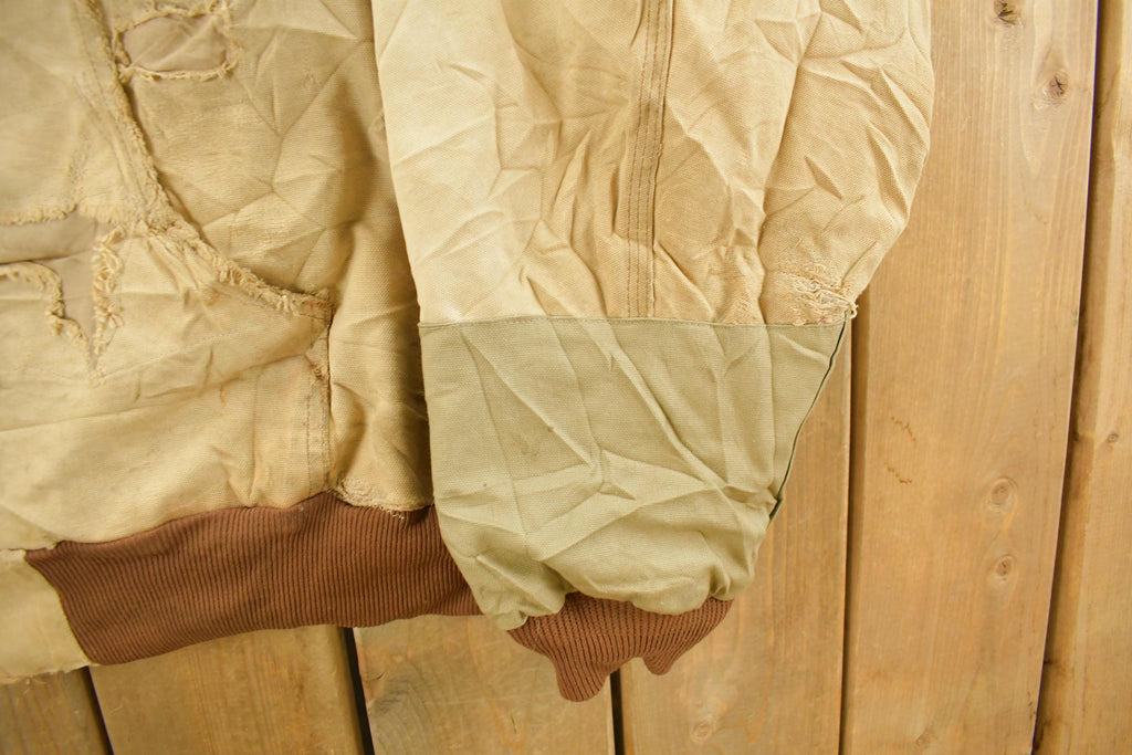 Vintage 1990s Carhartt Distressed Sun Faded Hooded Work Jacket Men's 2XL