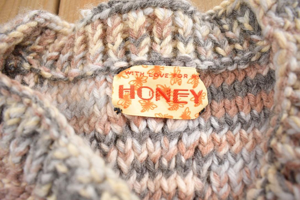 Vintage 1980s Honey Knit Crewneck Sweater