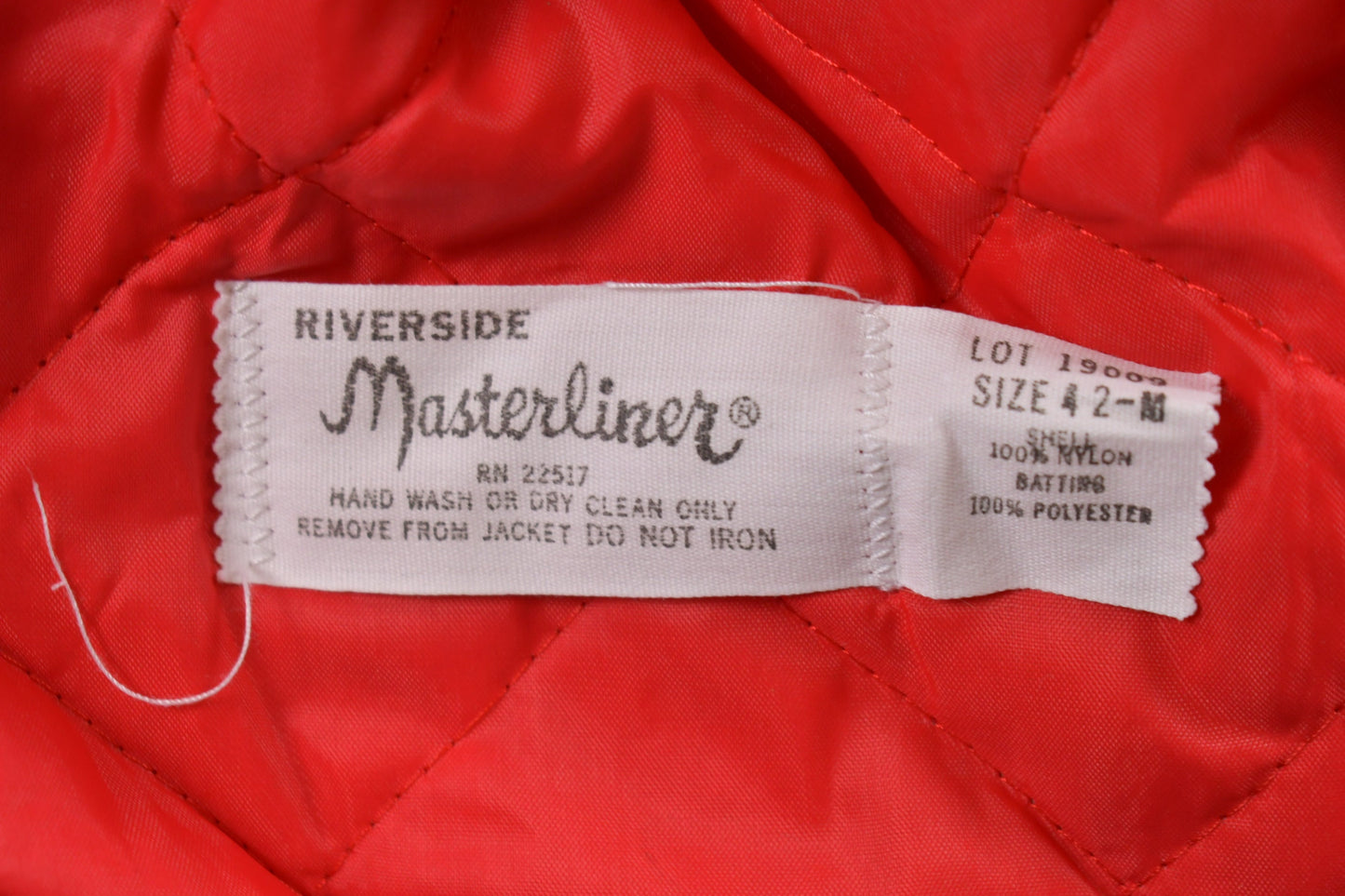 Vintage 1970s Riverside Masterbilt Thermal Lined Work Jacket / Chain Stitched / True Vintage / Embroidered / Made in USA / Masterliner