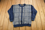 Vintage 1990s Ruff Hewn Patchwork Knitted Cardigan Sweater