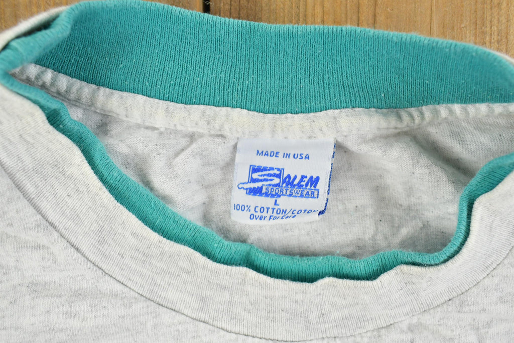 Vintage 1994 Miami Dolphins Salem Double Collar NFL Graphic T-Shirt
