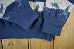 Vintage 1990s Bella Wool Knit Abstract Pattern Crewneck Sweater