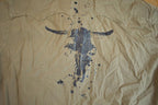 Vintage Y2k 725 Originals Western Paint Splattered Design Style Short Sleeve Button Up