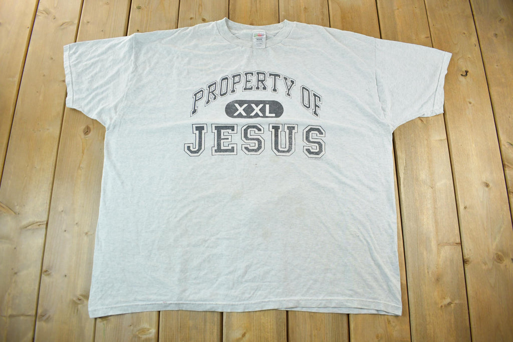 Vintage 1990s Property Of Jesus Christ Graphic T-Shirt Men's 3XL