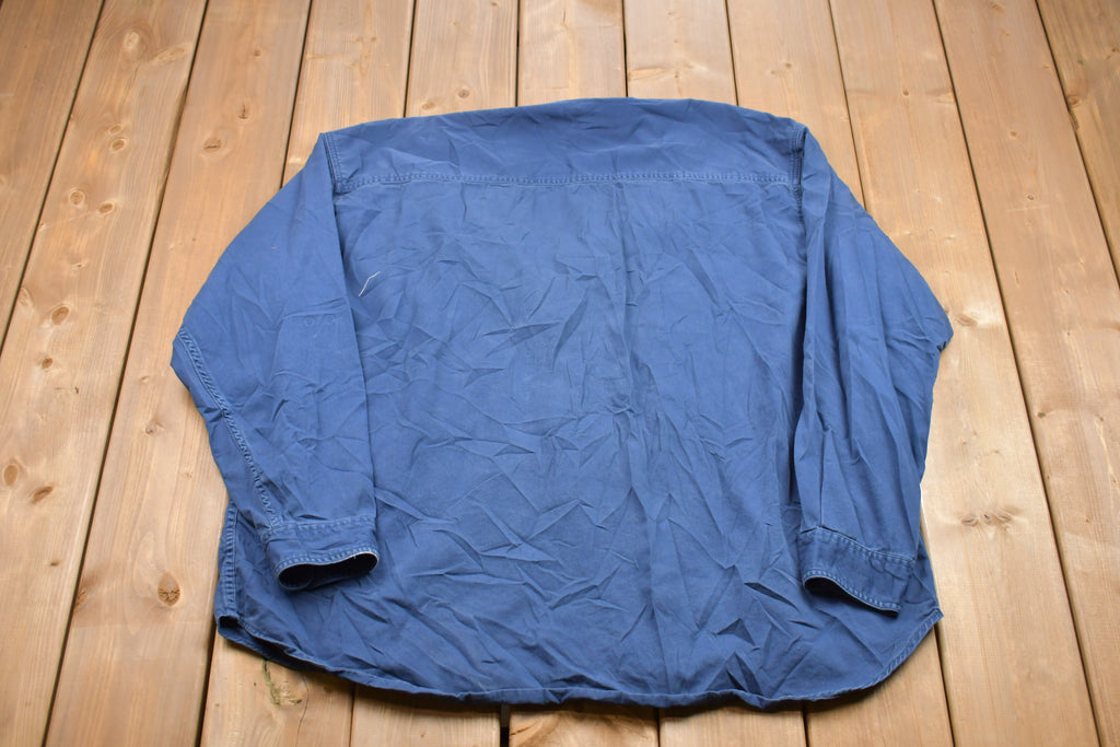 Vintage 1990s Lee Sport Denim Button Up Shirt