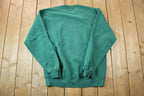 Vintage 1990s LL Bean Green Blank Crewneck Sweatshirt
