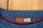 Vintage 1990s Todays News Abstract Knit Crewneck Sweater Men's L