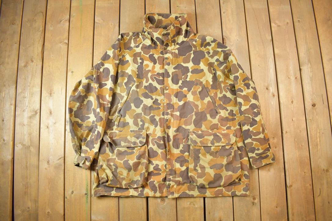 Vintage 1990S Mout'n Praire Duck Camo Parka Made In Korea