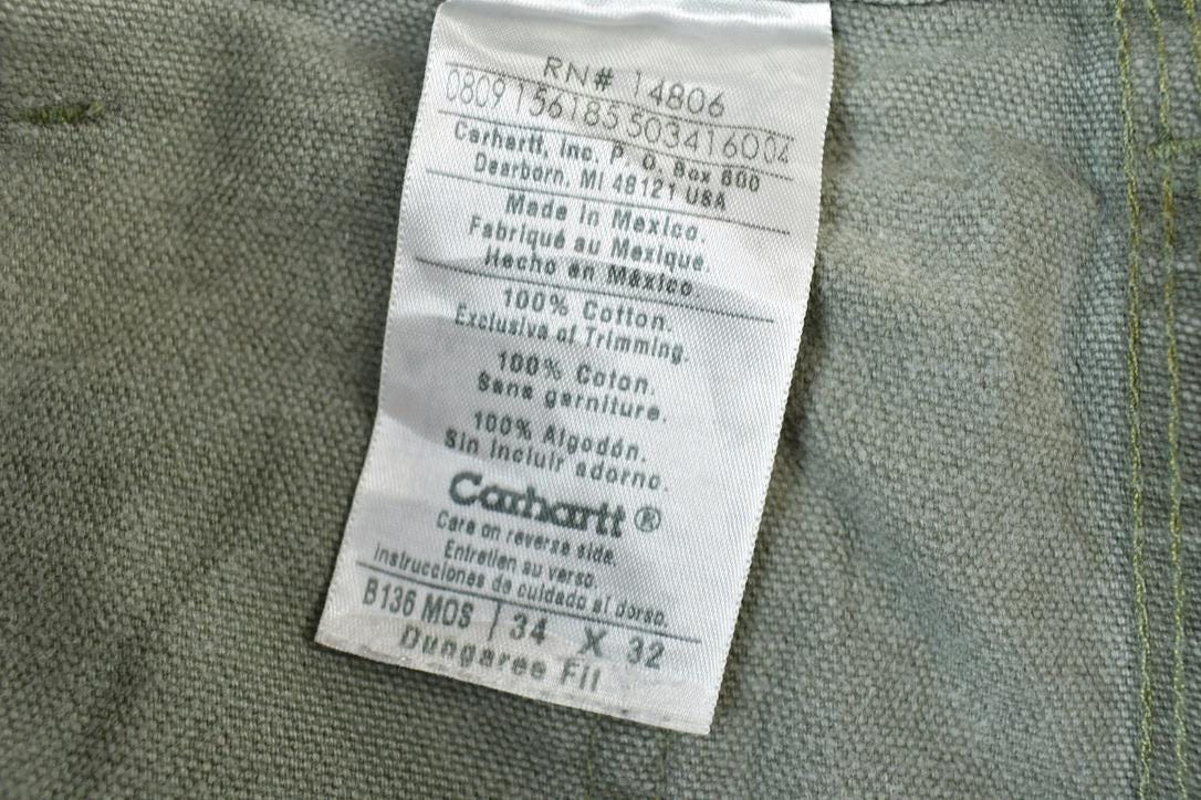 Vintage 1990s Carhartt Double Knee Work Pants Size 34 x 32