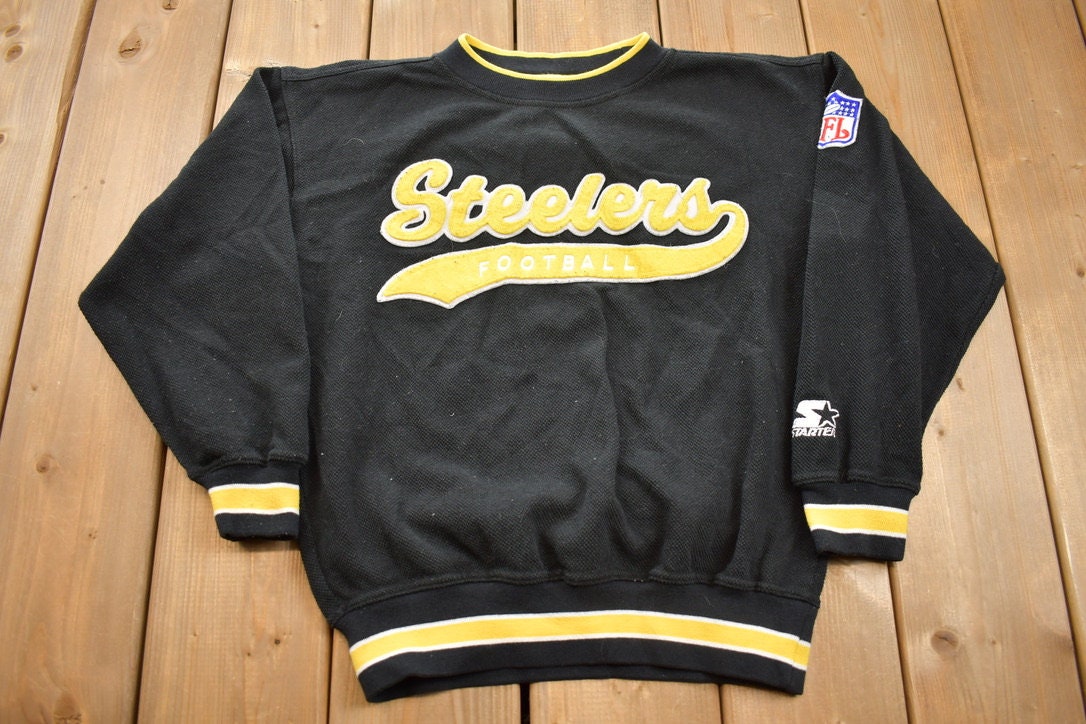 Vintage 1990s Pittsburgh Steelers Rothlisberg NFL Kids Starter Crewneck