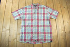 Vintage 1990s Ralph Lauren Checkered Short Sleeve Button Up Shirt