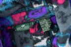 Vintage 1990s Cabin Creek All Over Print Zip Up Fleece Sweater Size S