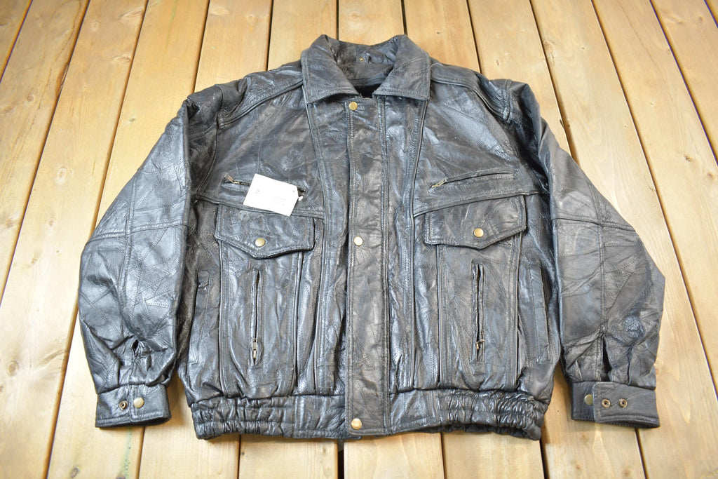 Vintage 2000 Giovanni Navarre Leather Biker With Lining Size XL NWT
