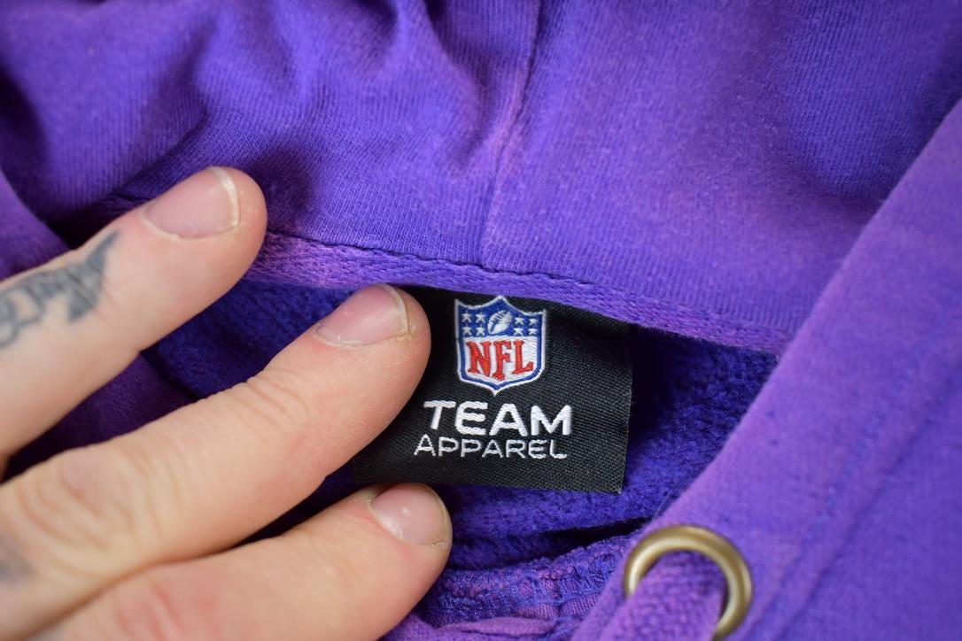 Vintage 1990s Minnesota Vikings NFL Hoodie Hooded Sweatshirt