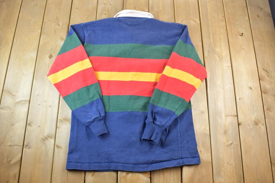 Vintage 1990s Barbarian Logo Rugby Quarter Button Up Shirt