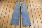 Vintage 1970s Distressed Flare Jeans Size 36 x 28
