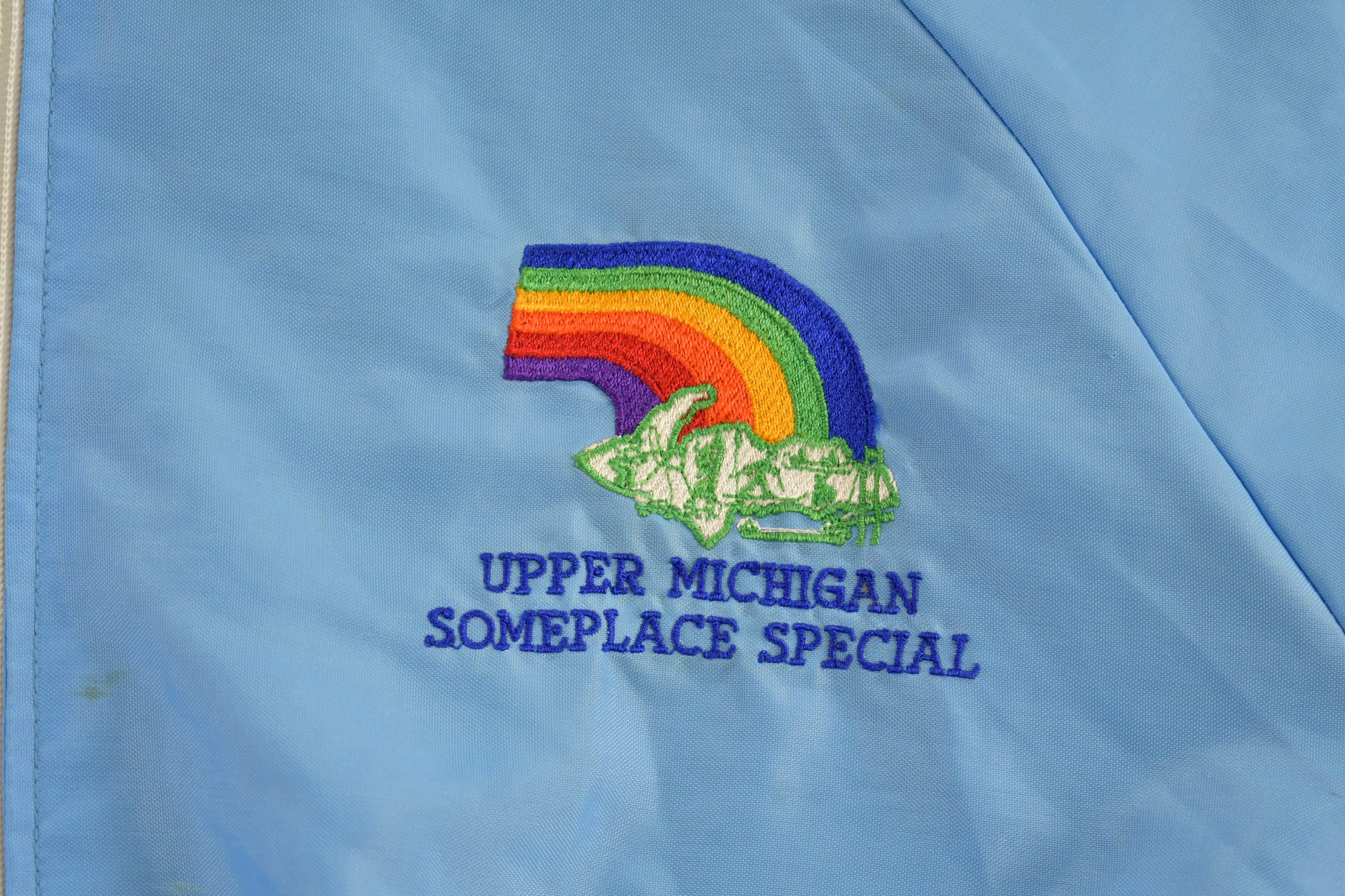 Vintage 1990s Michigan Promo Quarter Zip Bomber Jacket
