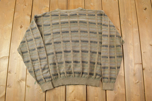 Vintage 1990s Jantzen Knit Crewneck Sweater / 90s Crewneck / Preppy