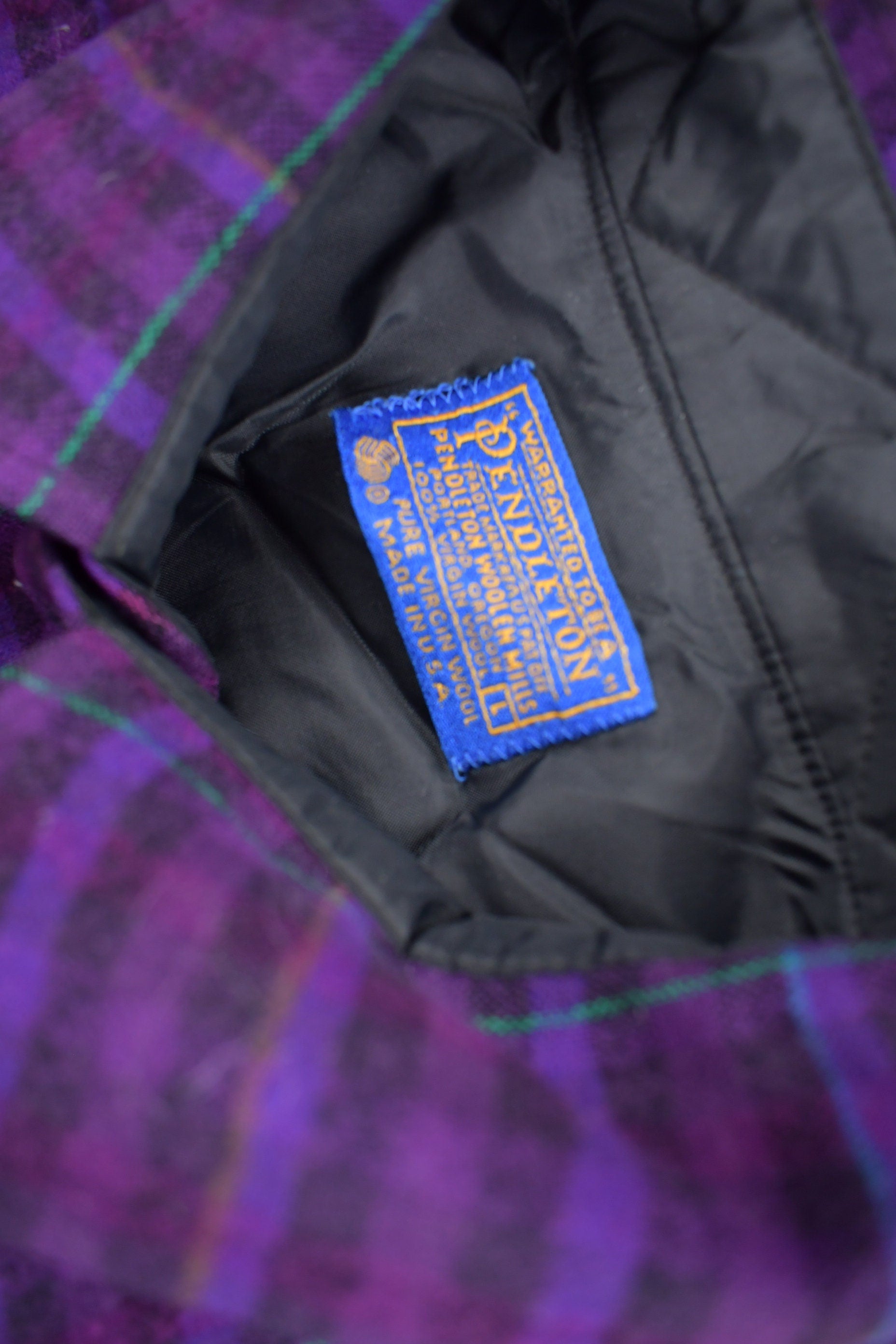 Vintage 1980s Pendleton Plaid Button Up Dress Shirt