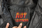 Vintage 1980s Hot Leathers Moto Cafe Racer Biker Leather Jacket Men's Large
