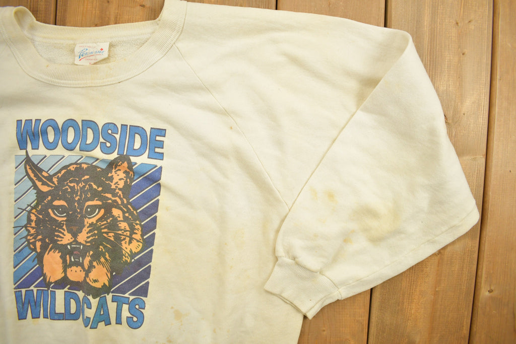 Vintage 1990s Woodside Wildcats Football Collegiate Crewneck