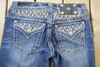 Vintage Y2K Miss Me Bedazzled Low Rise Jeans Size 26x33