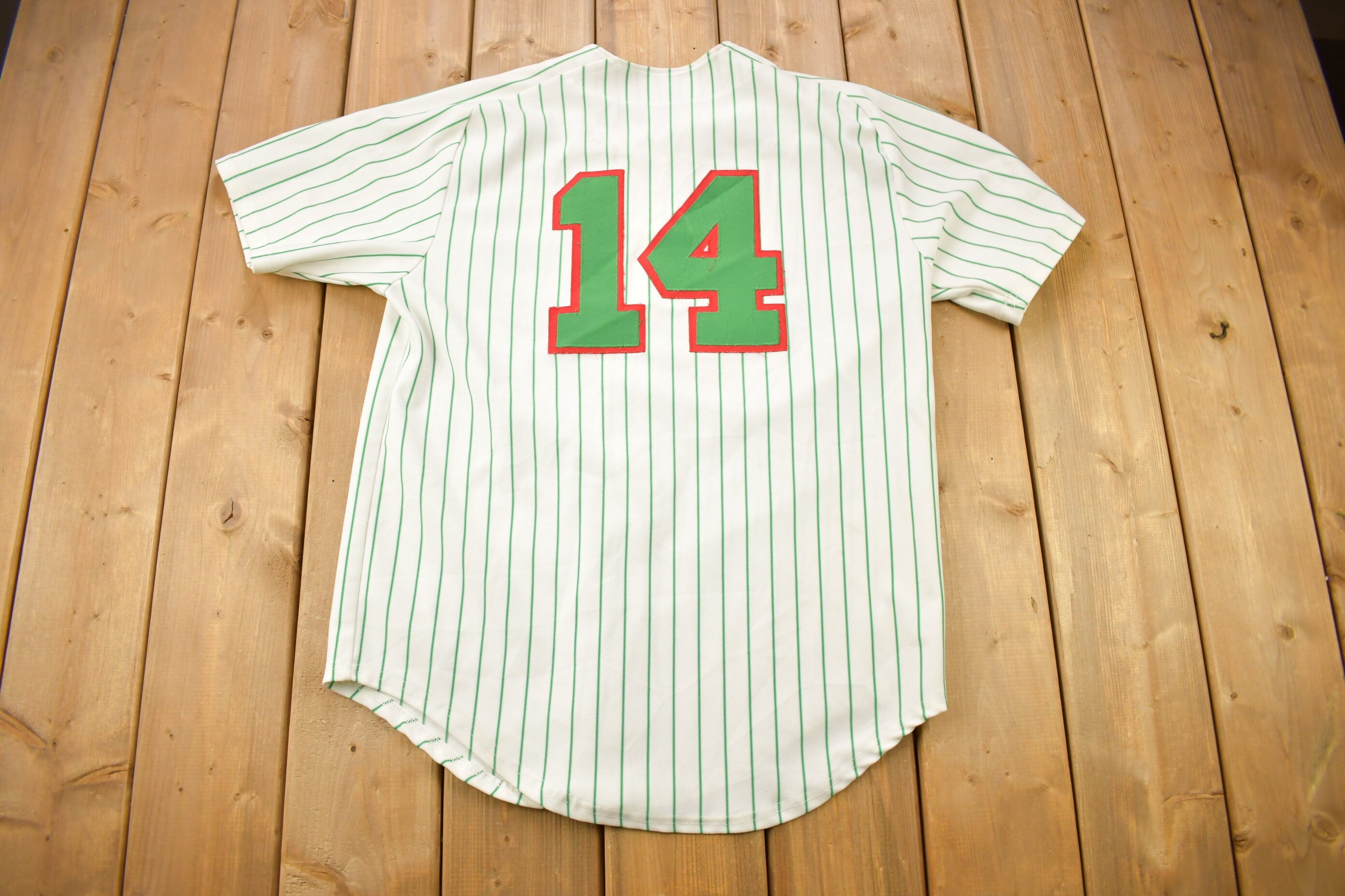 Vintage 1990s Wedgewood Pizza Baseball Style Delong #14 Jersey